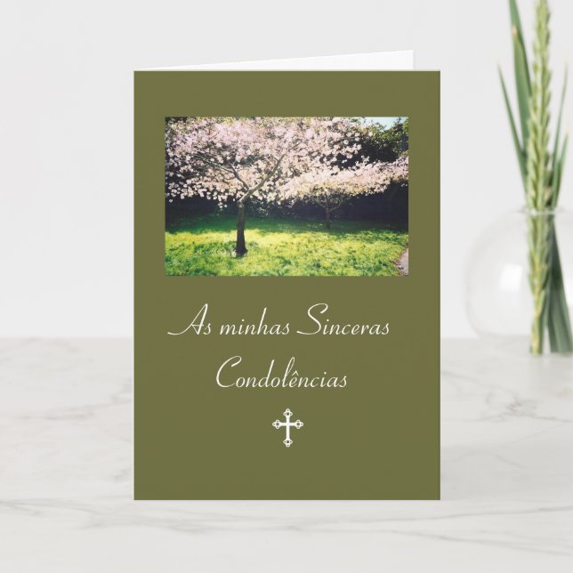 Tarjeta Portugués: Condolencias/Pesames /Sympathy (Anverso)