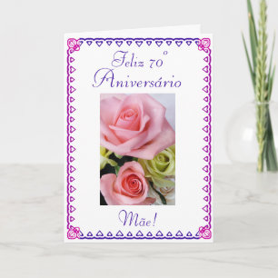 Tarjeta Portugués: El 70.o cumpleaños de 70 mamáes de Anos