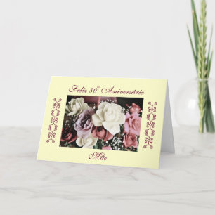 Tarjeta Portugués: El cumpleaños/Rosa de la mamá de