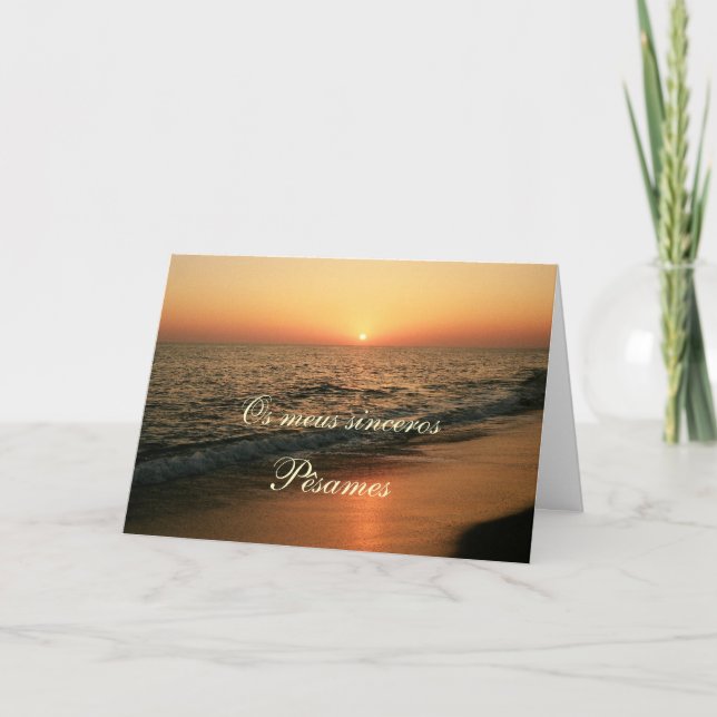 Tarjeta Portugués: El por de Pesames hace em Portugal del (Anverso)