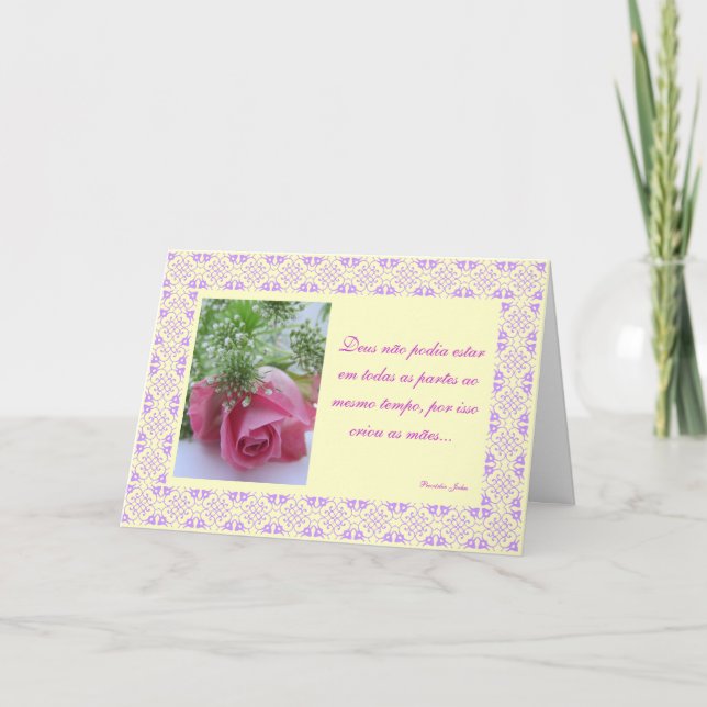 Tarjeta Portugués: Madres/Mães (Anverso)