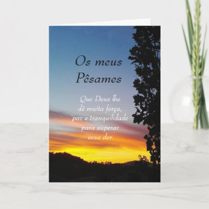 Tarjeta Portugués: Pesames/condolencia