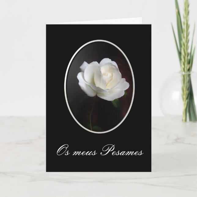 Tarjeta Portugués: Pesames/ Condolencias (Anverso)