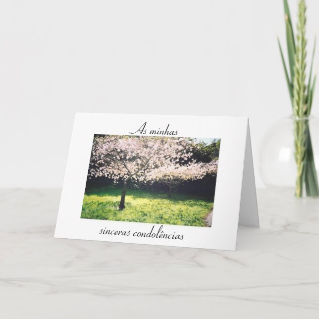 Tarjeta Portugués: Pêsames /inspiracional/ simpatía (Anverso)