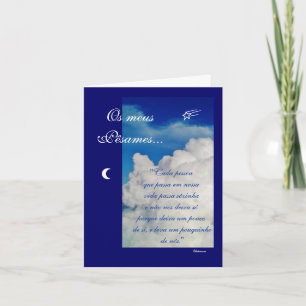 Tarjeta Portugués: Poema: Condolencias