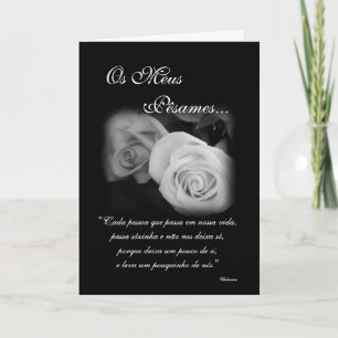 Tarjeta Portugués: Poema de Condolencias