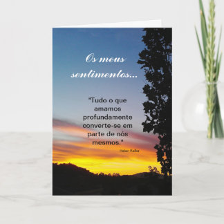 Tarjeta Portugués: sentimentos/condolencia Pêsames