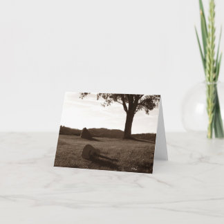 Tarjeta Posando guitarra acústica