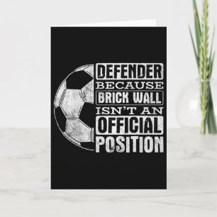Tarjeta Posición de pared de ladrillo defensor Deportes fú