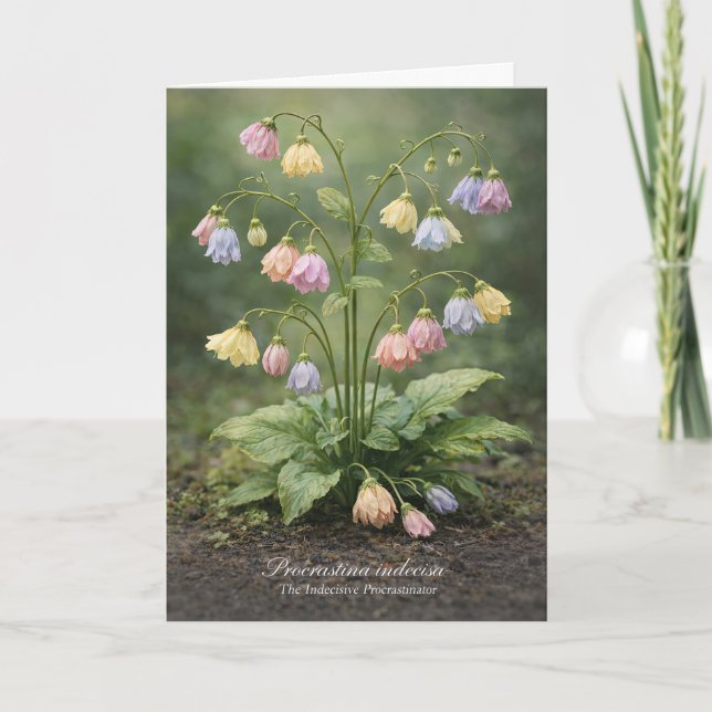 Tarjeta Pospone indecisa La procrastinadora indecisa (Anverso)