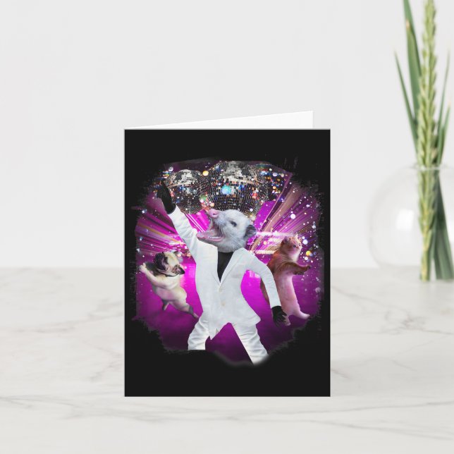 Tarjeta Possum Disco Ball Dance (Anverso)