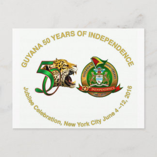 tarjeta post aniversario de guyana
