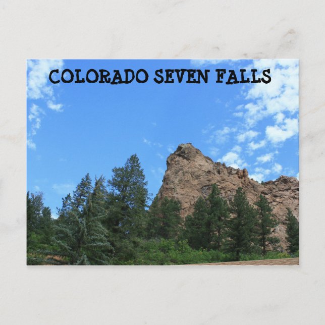 TARJETA POST de Colorado Seven Falls (Anverso)