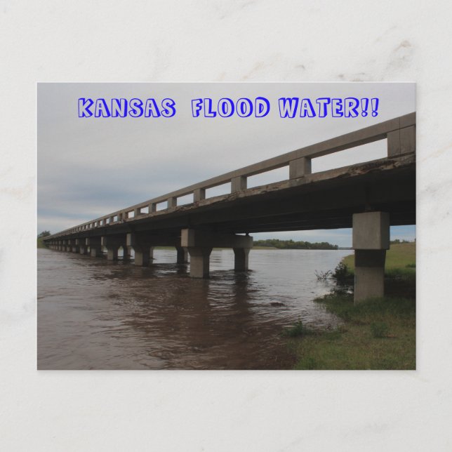 TARJETA POST de Kansas Flood Water (Anverso)