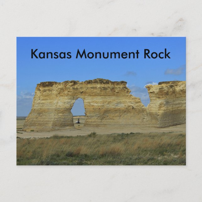 TARJETA POST de Kansas Monument Rock (Anverso)