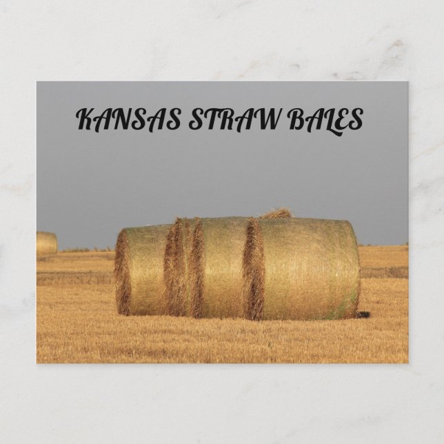 TARJETA POST DE Kansas Straw Bales (Anverso)