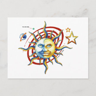 TARJETA POST DE LA LUNA SOLA