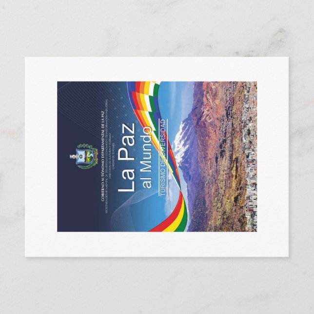 Tarjeta Posta La Paz al mundo (Anverso)