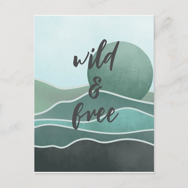 Tarjeta postal 030 de la colección estética Boho (Anverso)