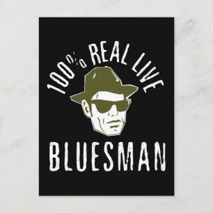 Tarjeta postal 100% Real Live Bluesman