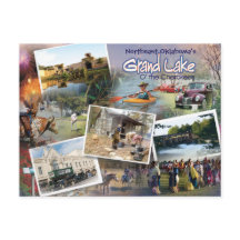 Tarjeta postal 16v1 de Grand Lake OK