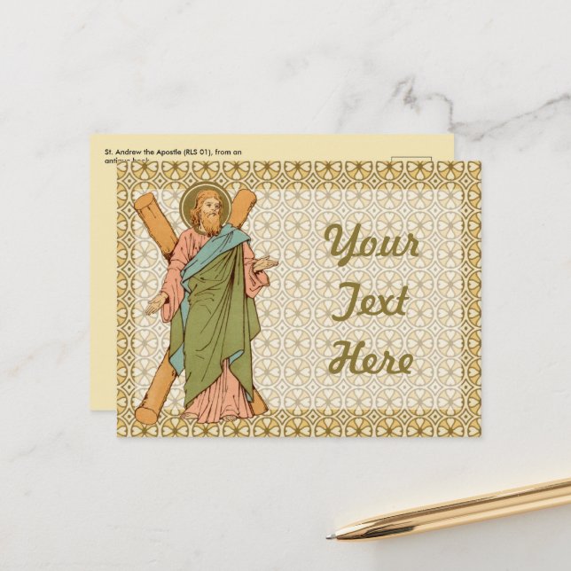 Tarjeta postal 1 de San Andrés el Apóstol (RLS 01) (Anverso/Reverso In Situ)