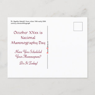 Tarjeta postal 2 de Santa Águeda rosa (M 003)