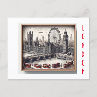 Tarjeta postal 3D recuerdos de Londres