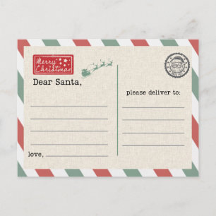 Tarjeta postal a Papá Noel