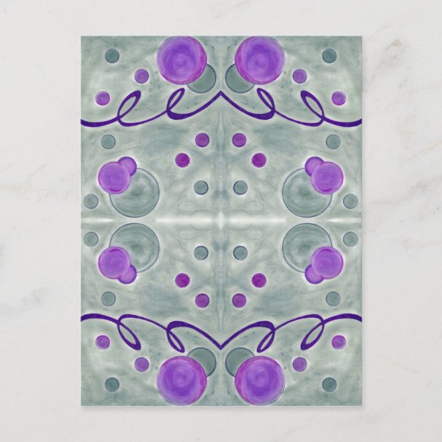 Tarjeta postal abierta de los globos grises (Anverso)