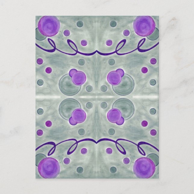 Tarjeta postal abierta de los globos grises (Anverso)