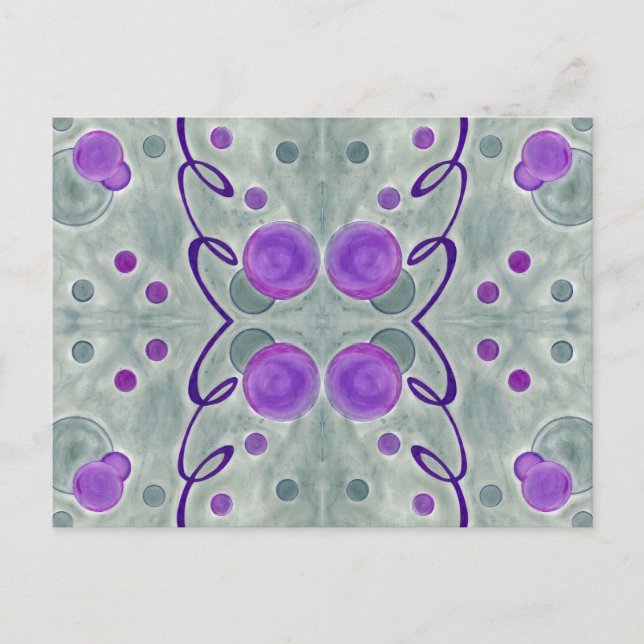 Tarjeta postal abierta de los globos grises (Anverso)