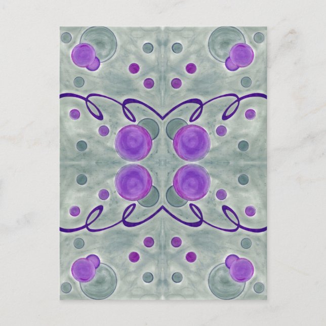 Tarjeta postal abierta de los globos grises (Anverso)