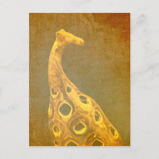 Tarjeta postal abstracta de Giraffe (Anverso)