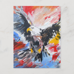 Tarjeta postal abstracta del majestuoso águila cal