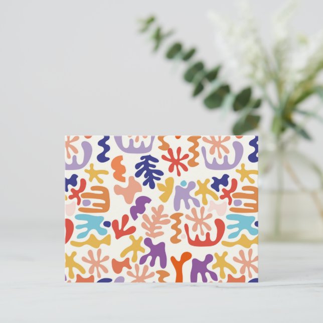 Tarjeta postal abstracta y colorida de Matisse (Anverso de pie)