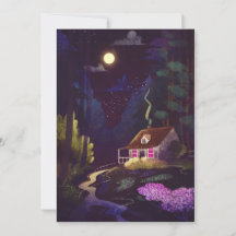 Tarjeta postal acogedora para la casa de campo