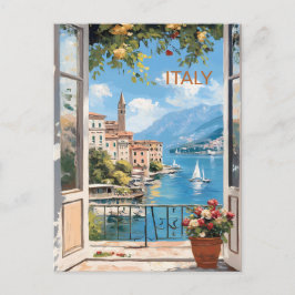 TARJETA POSTAL Acuarela Hermosa de Viaje a Italia
