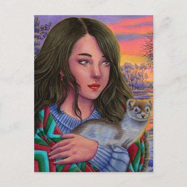 tarjeta postal "Afterglow" (Anverso)