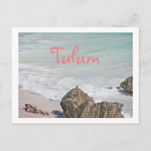 TARJETA POSTAL/ AGUA TURQUESA EN LA PLAYA/TULUM