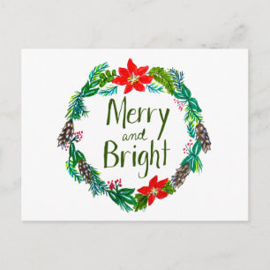 Tarjeta postal alegre y brillante