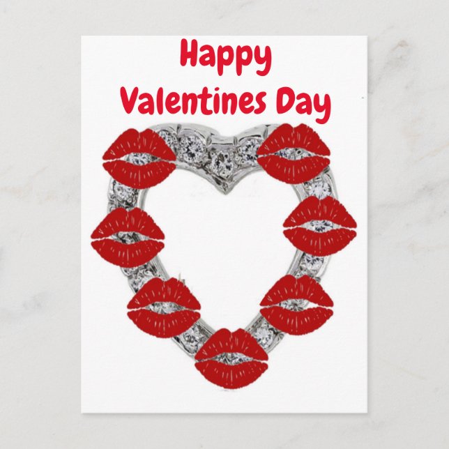 Tarjeta postal alemán Feliz día de San Valentín (Anverso)