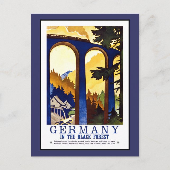 Tarjeta postal Alemania Saludos Vintage (Anverso)