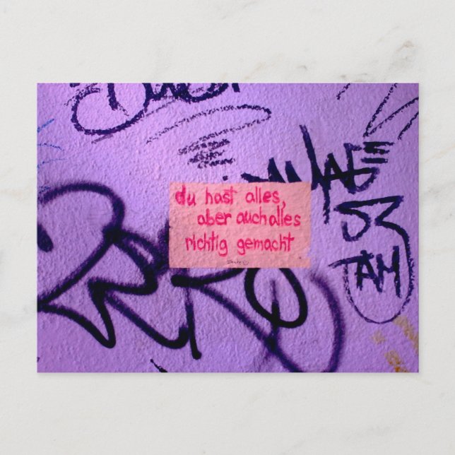 Tarjeta postal alentadora StreetArt (Anverso)
