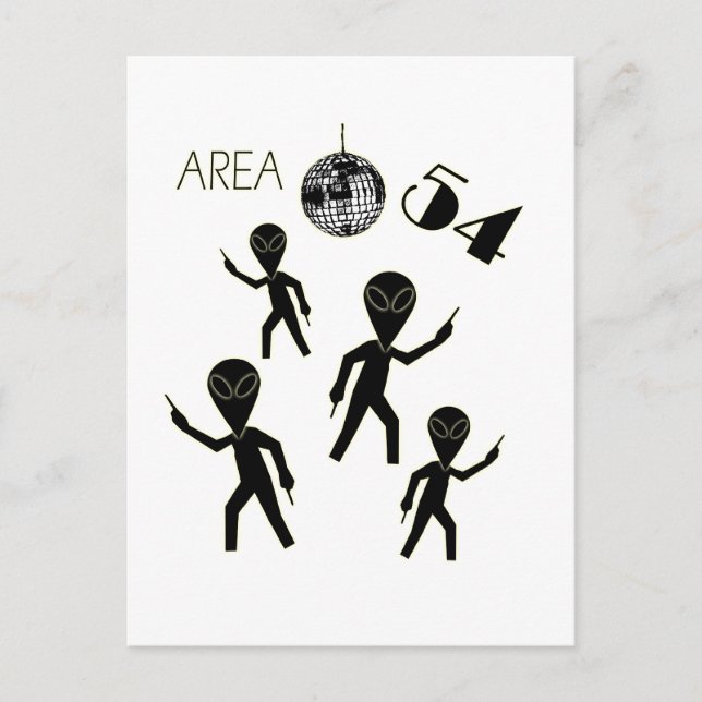 Tarjeta postal Alien Area 54 (Anverso)