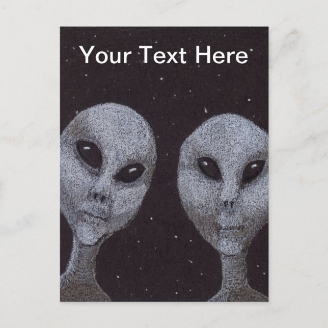 Tarjeta postal Alien Grays (Anverso)