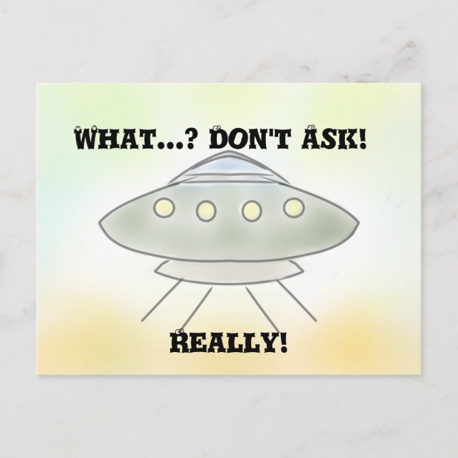 Tarjeta postal Alien Spaceship (Anverso)