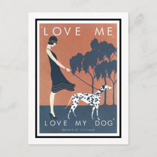 Tarjeta postal - Ámame, Ama a Mi Perro Bernard Cla