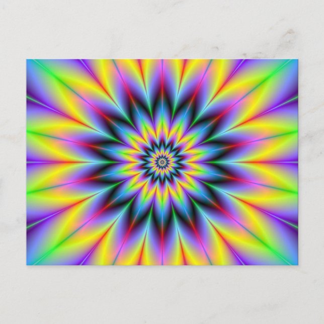 Tarjeta postal amarilla y azul (Anverso)