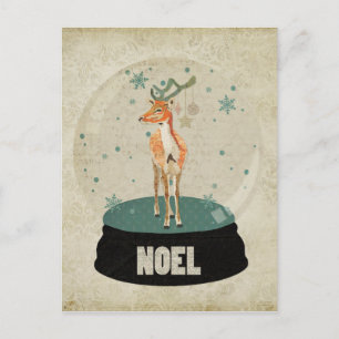 Tarjeta postal Amber Buck Noel Snowglobe